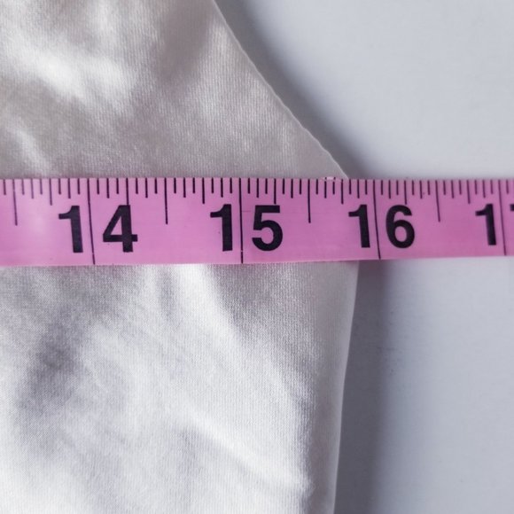 NWT Lulu's Beige Hold Onto Love Medium Satin Split Open Back Crop Cami Tank Top - Picture 7 of 12